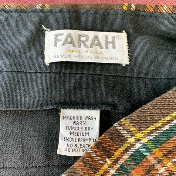60s Farah Plaid Hiphugger Pants - Picture 4 of 6